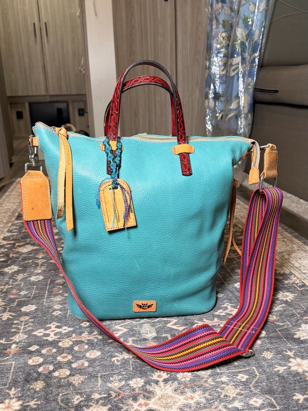 RETIRED Consuela Sling Bag with Multicolor Strap